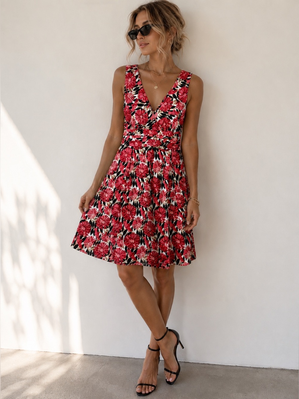 Robbie Bee Floral Fit & Flare Dress Size 6 Cottagecore Garden Party Retro Midi